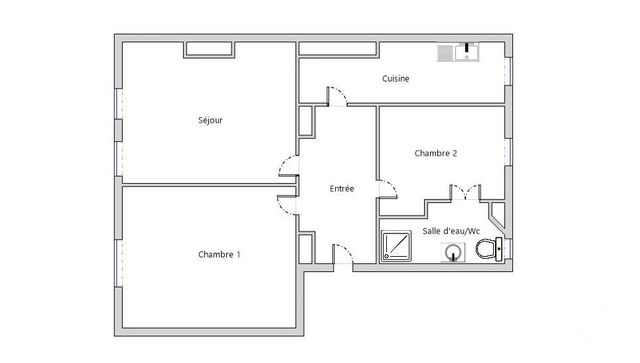 appartement à vendre - 3 pièces - 42.7 m2 - PARIS - 75012 - ILE-DE-FRANCE - Century 21 Bel Air